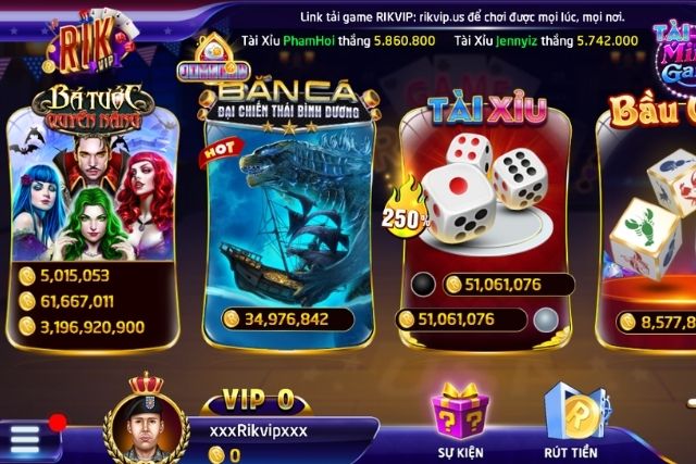 Những game mà Rikvip cung cấp
