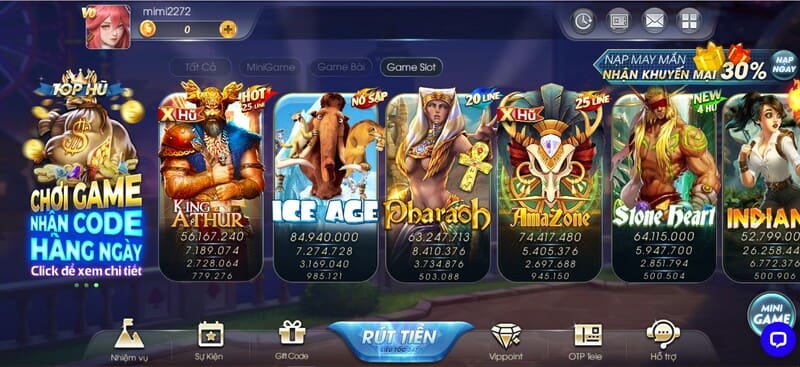 Game Slot cá cược tại Genvip club 