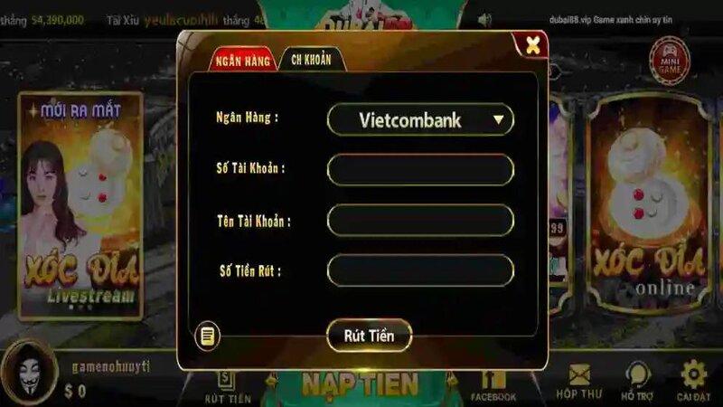 Hướng dẫn cách rút tiền tại cổng game dubai88