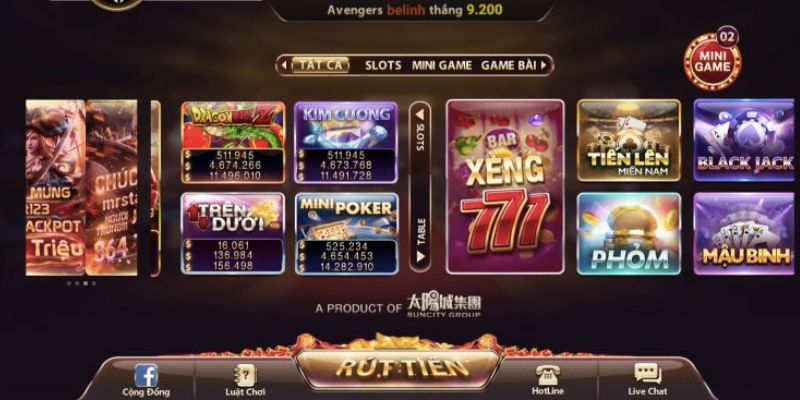 Các trò chơi tại funbank