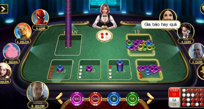 Chọn cửa tài hoặc xỉu theo dãy cầu