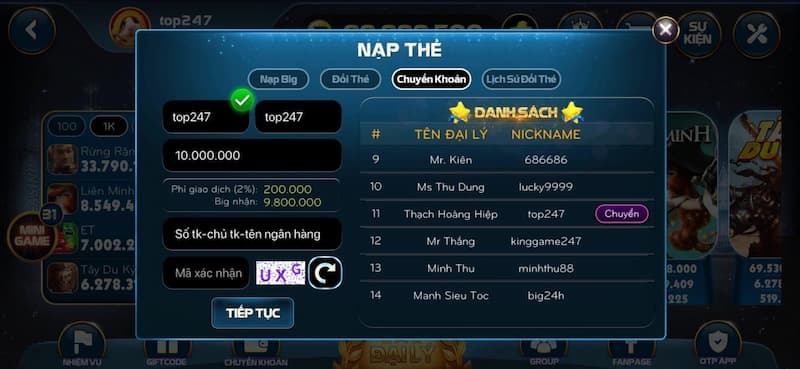 Nạp tiền nhanh chóng và an toàn nhất tại cổng game B79 club
