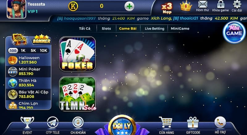 Những game nổi bất nhất trên thị trường đều có sẵn tại Bạch kim club