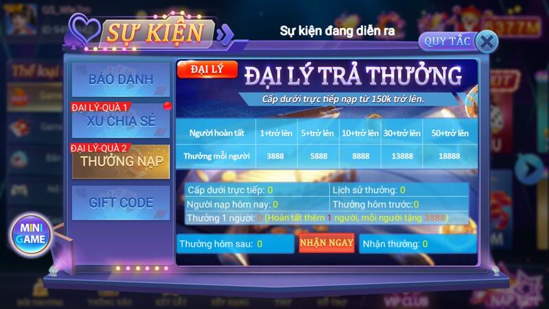 Chường trình khuyến mãi nổi bật tại cổng game Mwin