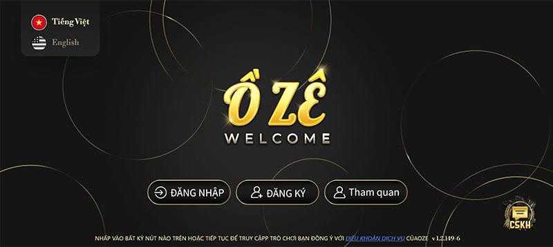 Hướng dẫn đăng ký, đăng nhập vào cổng game Oze6868 