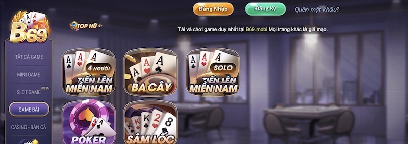 Game bài online hấp dẫn tại B69