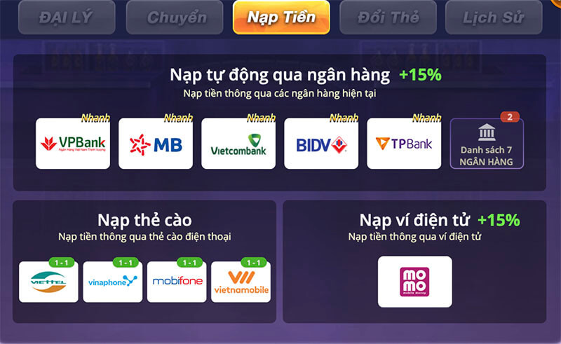 Hướng dẫn các bước nạp tiền B29 win