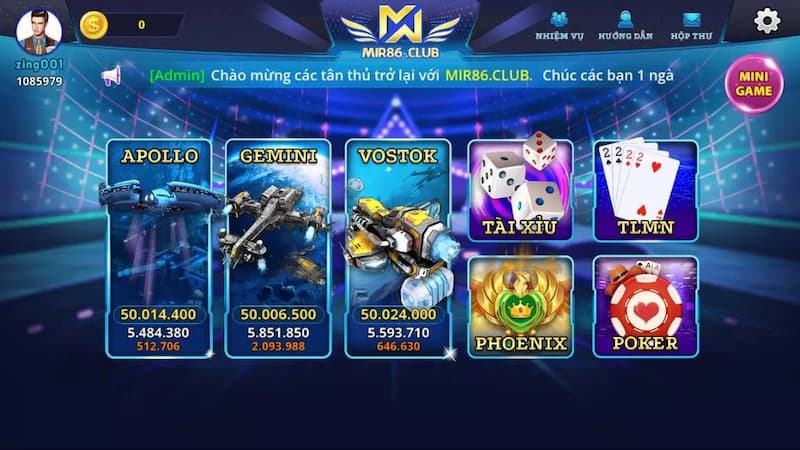 Đăng ký thành viên để trải nghiệm game Mir86 