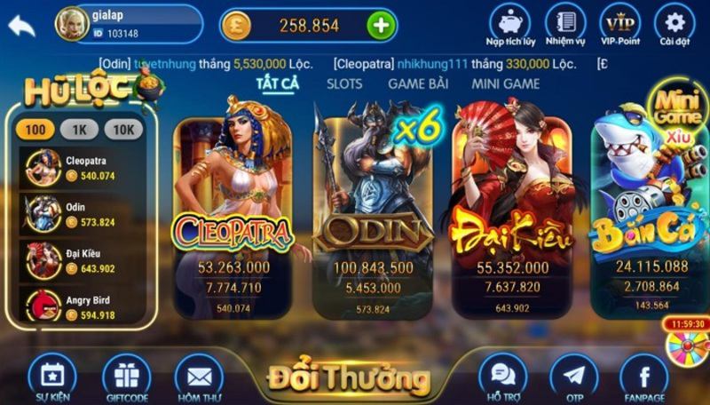 Lộc 777 - Cổng game nổ hũ hấp dẫn và nhiều khuyến mãi hot 2 Sản phẩm game đình đám tại Lộc 777